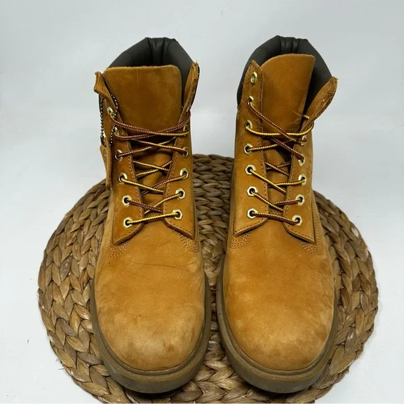 Timberland Leather 18094 6 Inch Waterproof Padded Collar Boots Size 10.5 Men's